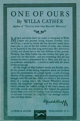 One of Ours by Willa Cather
